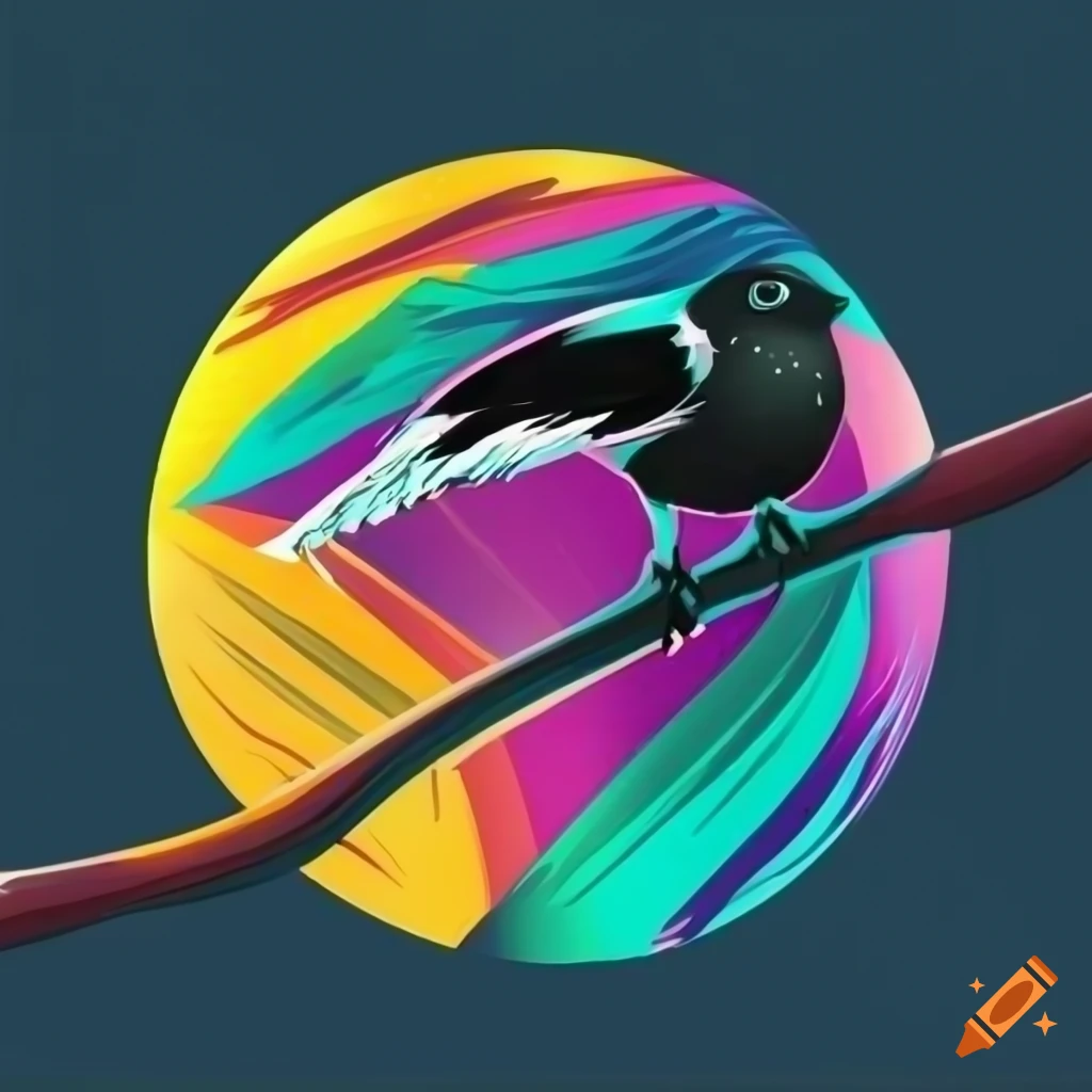 logo of a psychedelic magpie software development company