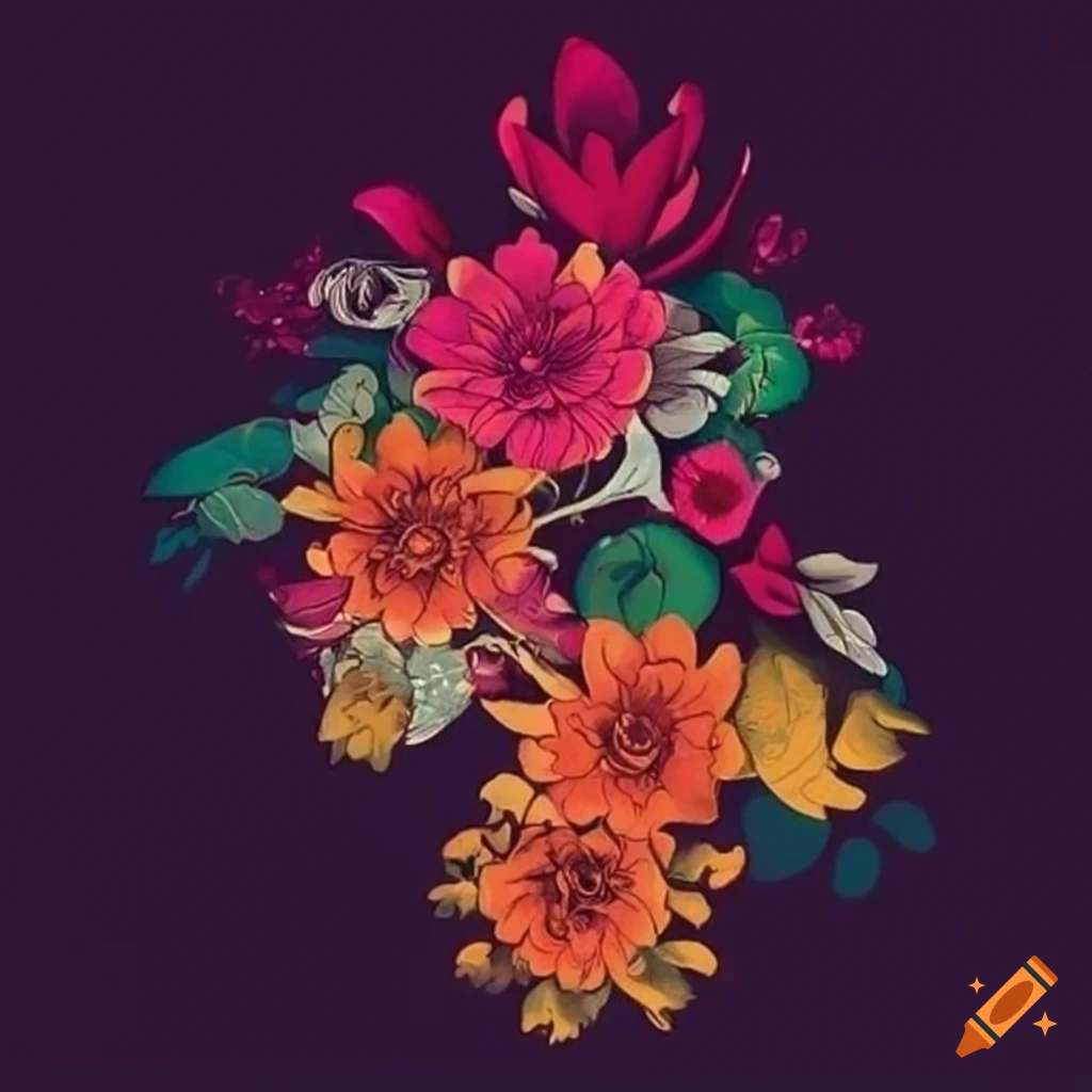 Vintage Flower Pattern Design On Craiyon