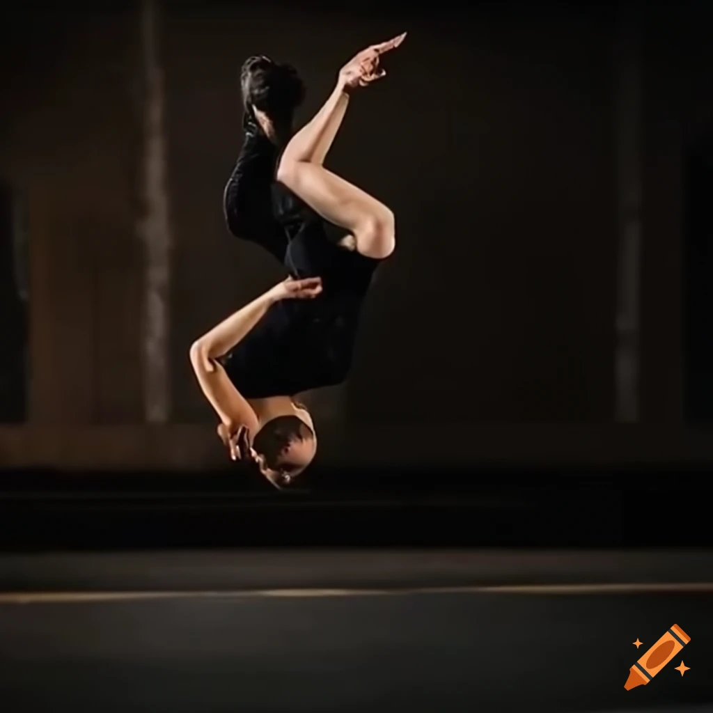 skilled parkour practitioners in action