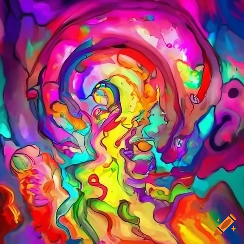 Trippy Music themed Image With mbeatz At The Center On Craiyon