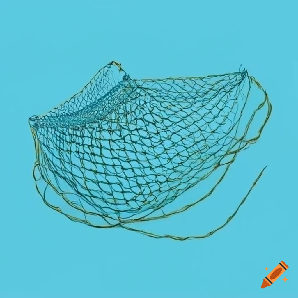 fishing net with water bubbles on Craiyon