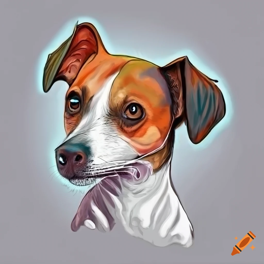 Isolated jack russell rat terrier dog