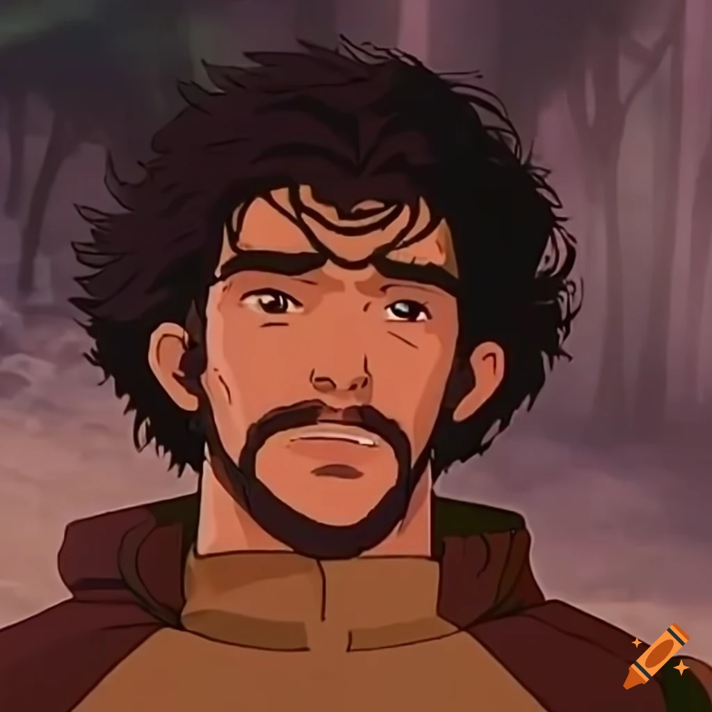 earthbender warrior in foggy ruins
