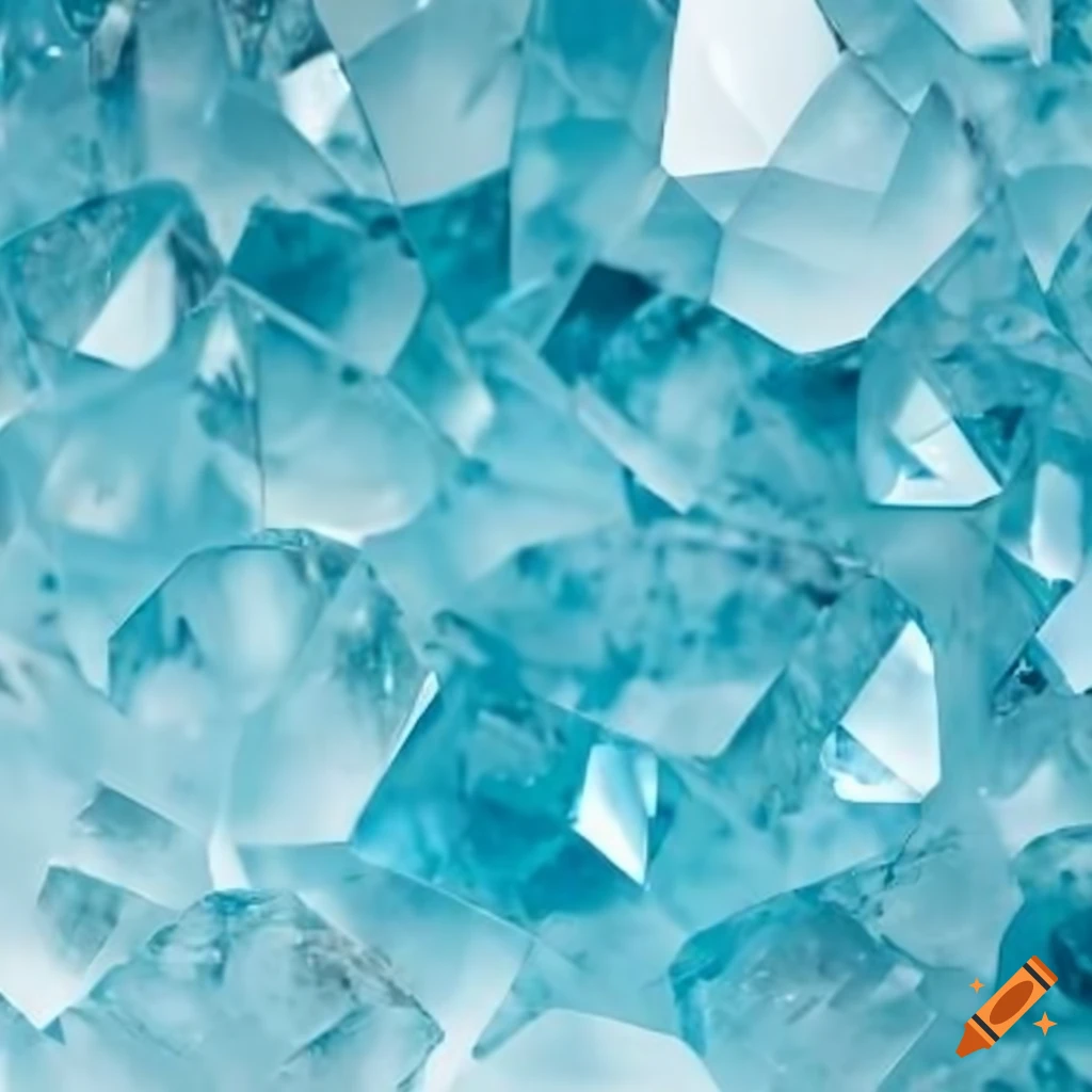 Close-up of a aquamarine crystal texture on Craiyon