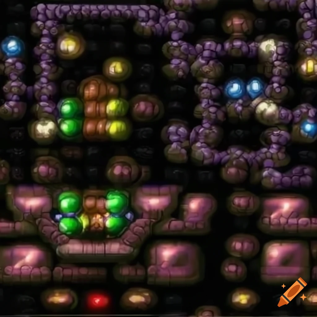 Bubble-themed 2d platformer game tiles on Craiyon