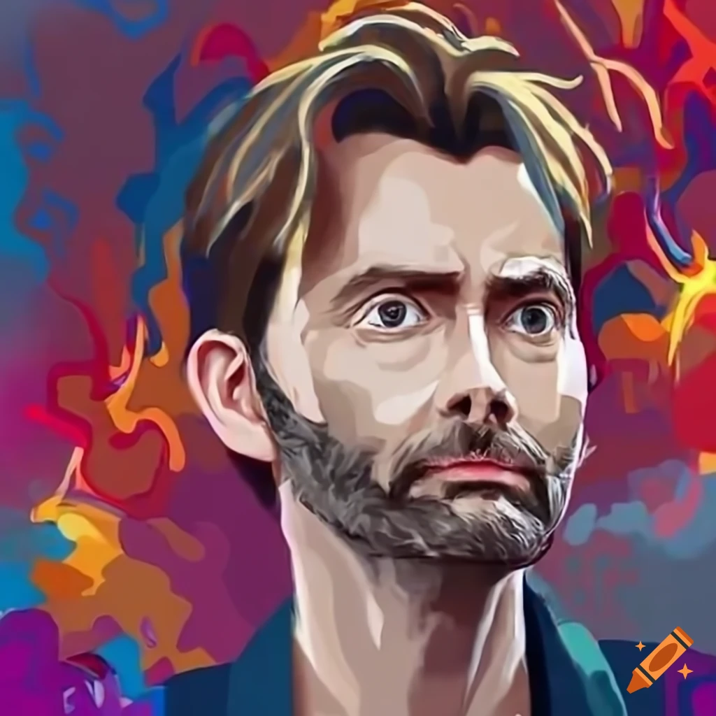david-tennant-standing-in-front-of-an-exploding-background-on-craiyon