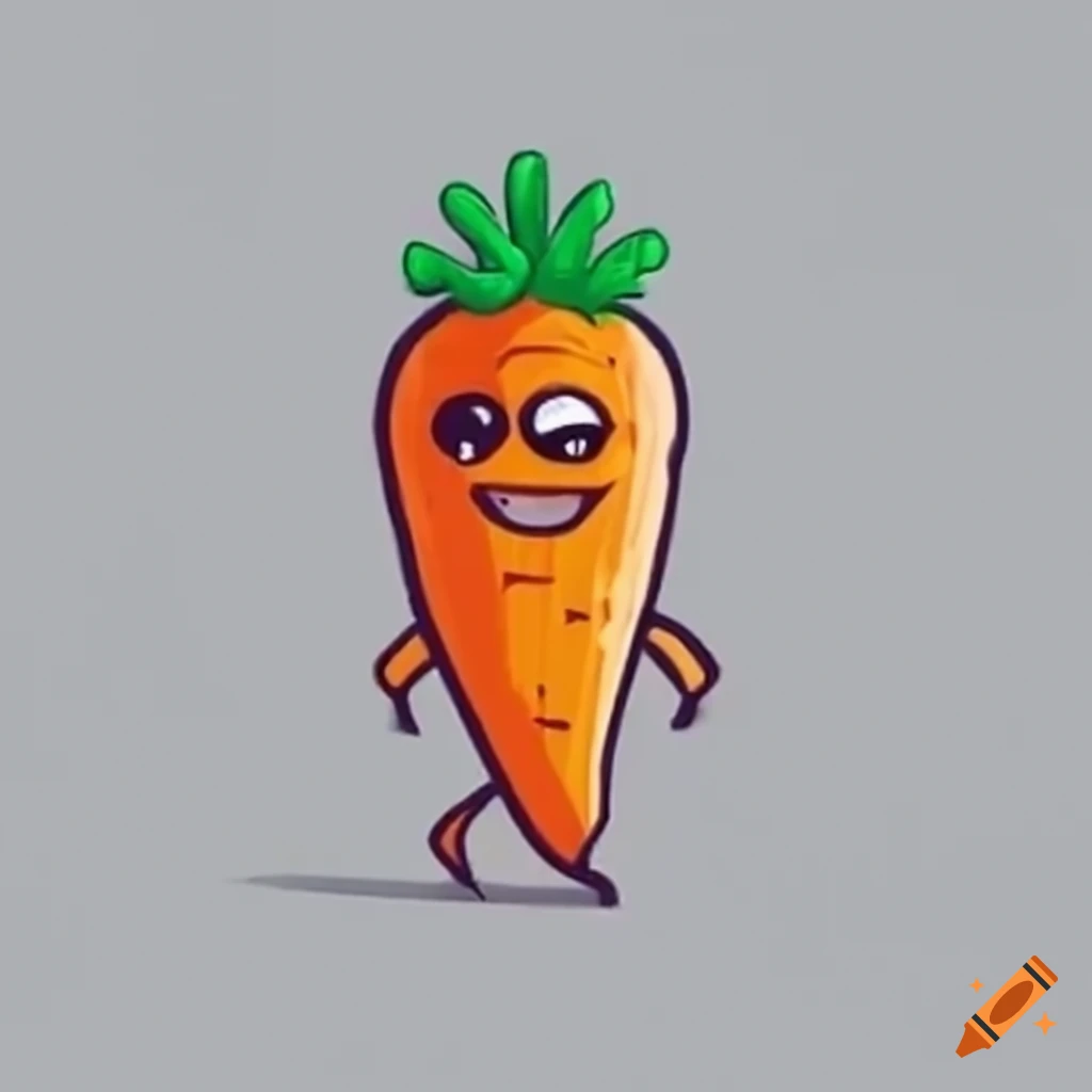 Funny image of a carrot practicing karate on Craiyon