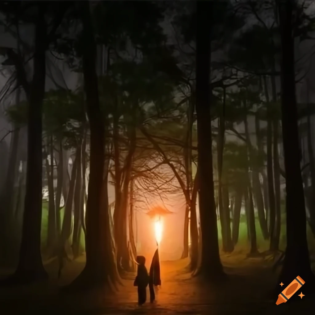 illustration of a solitary anime girl in a windy landscape