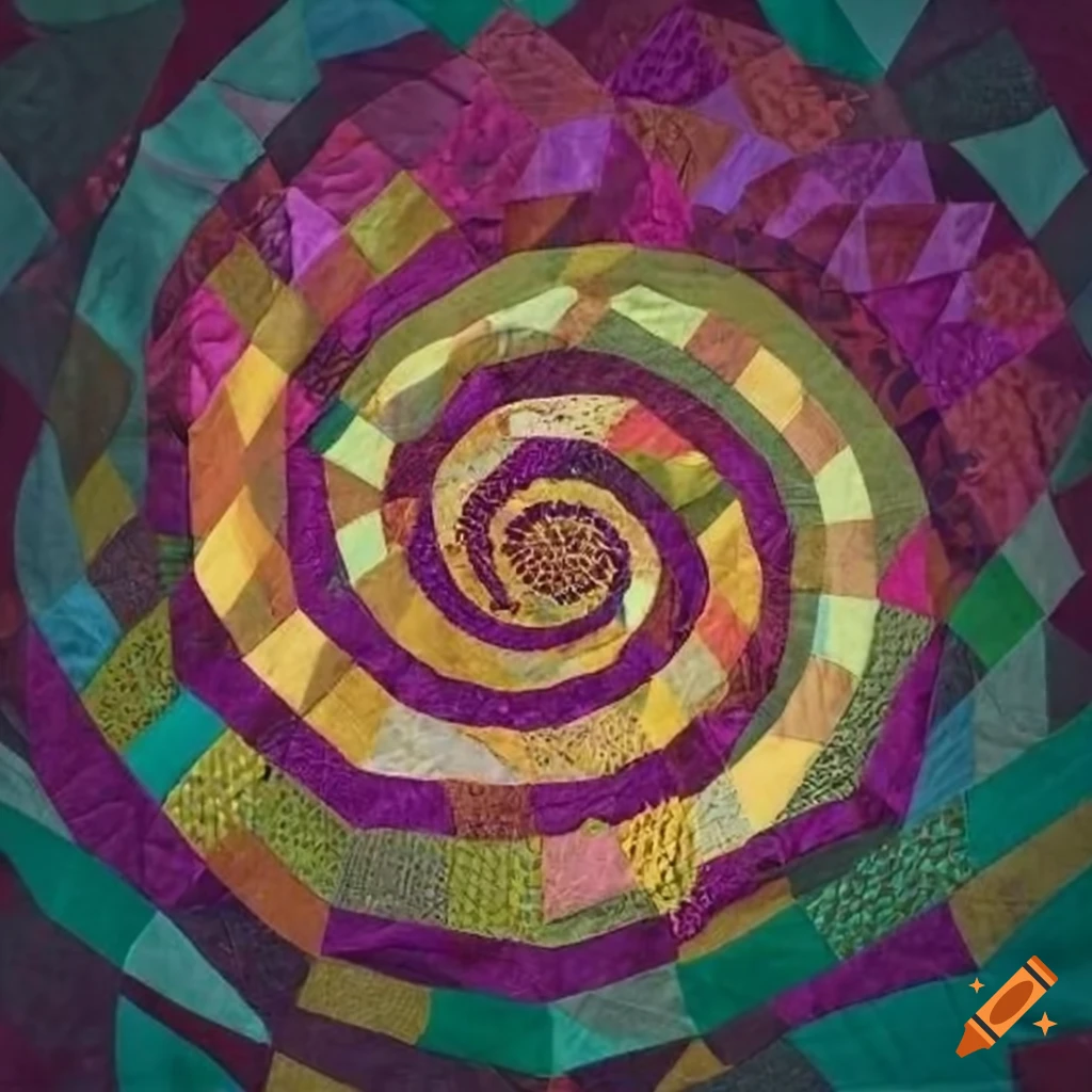 Golden Spiral Quilt Block Design On Craiyon