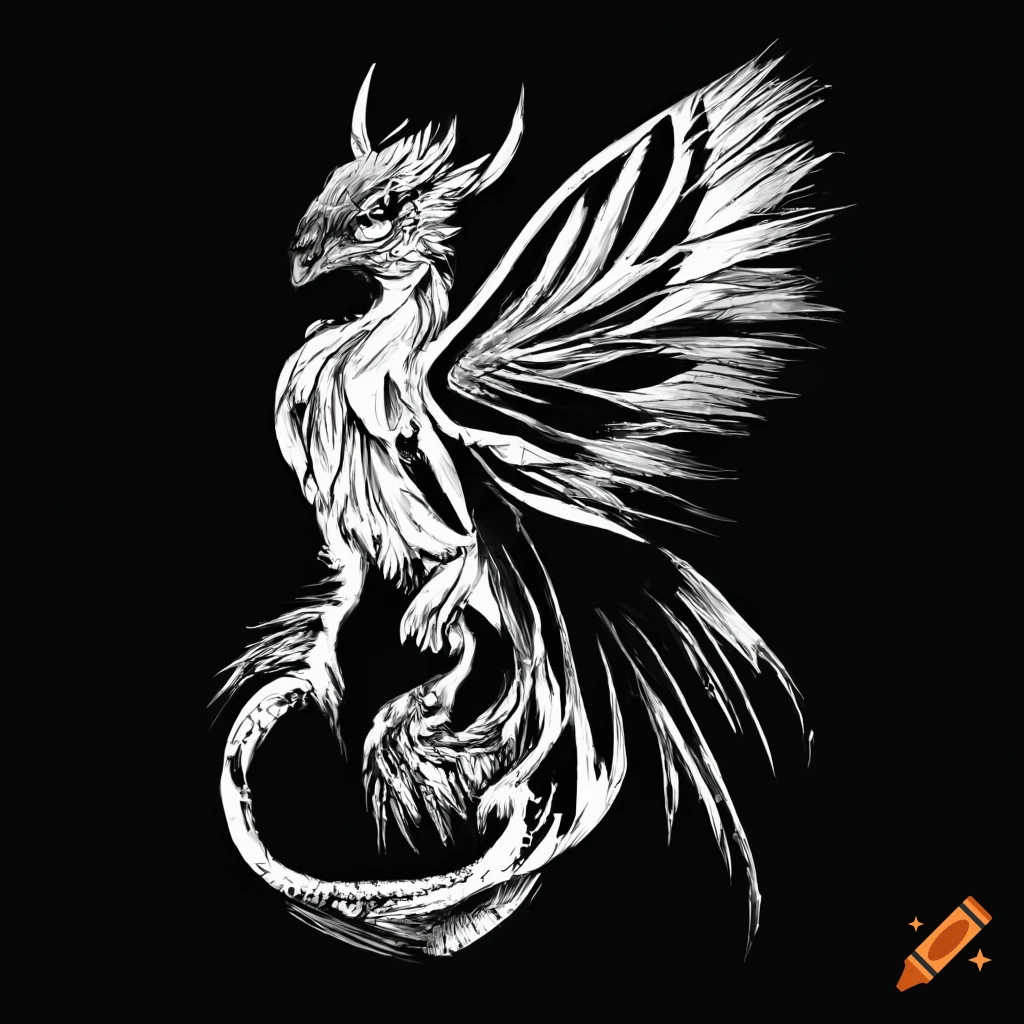 stylized-illustration-of-a-phoenix