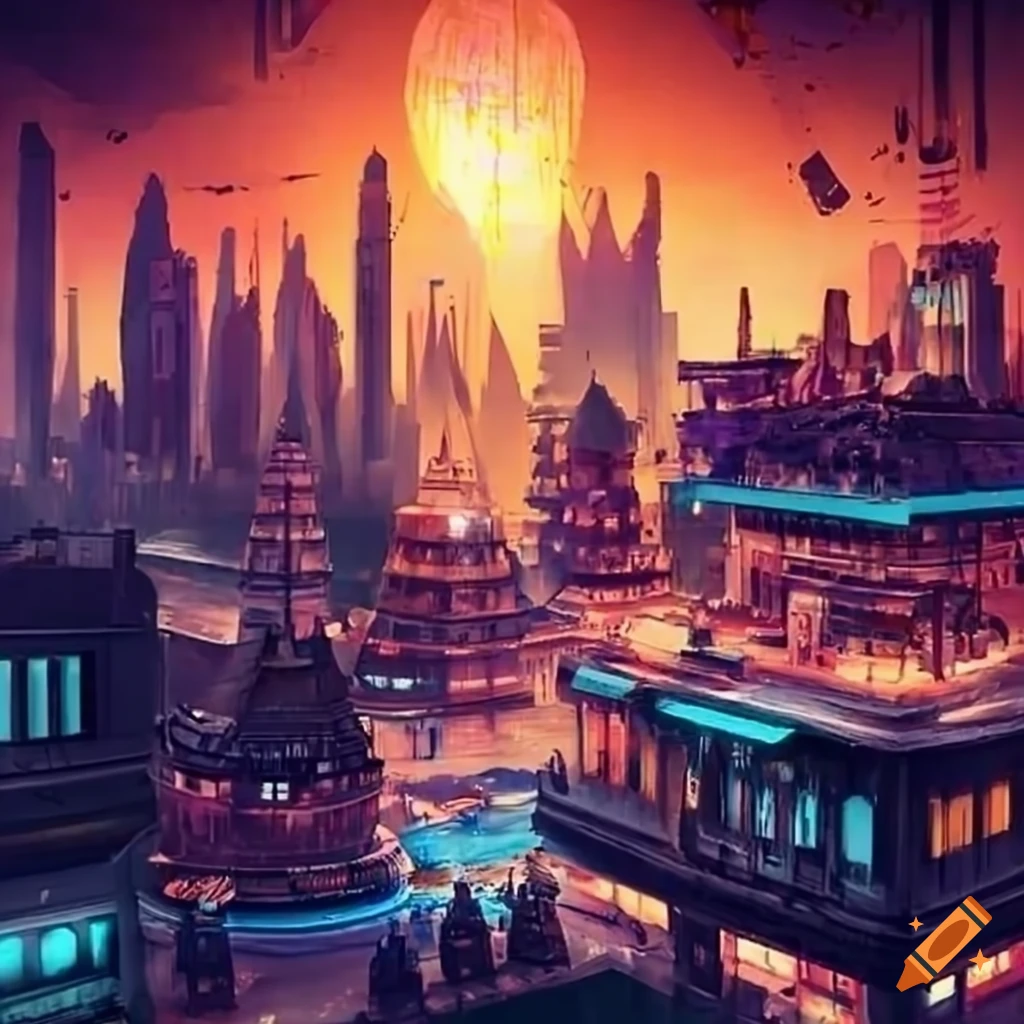 futuristic cityscape