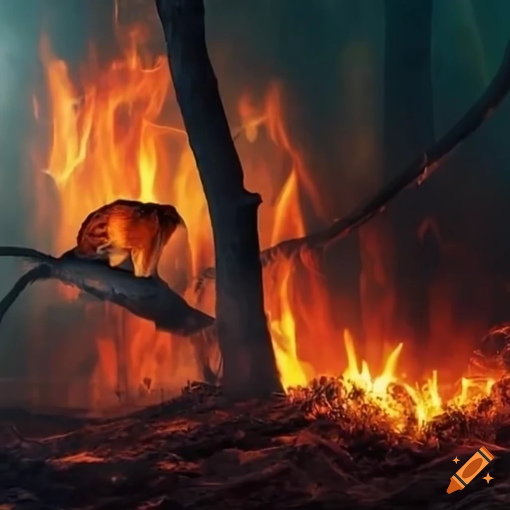 Wildlife habitat destroyed by fire