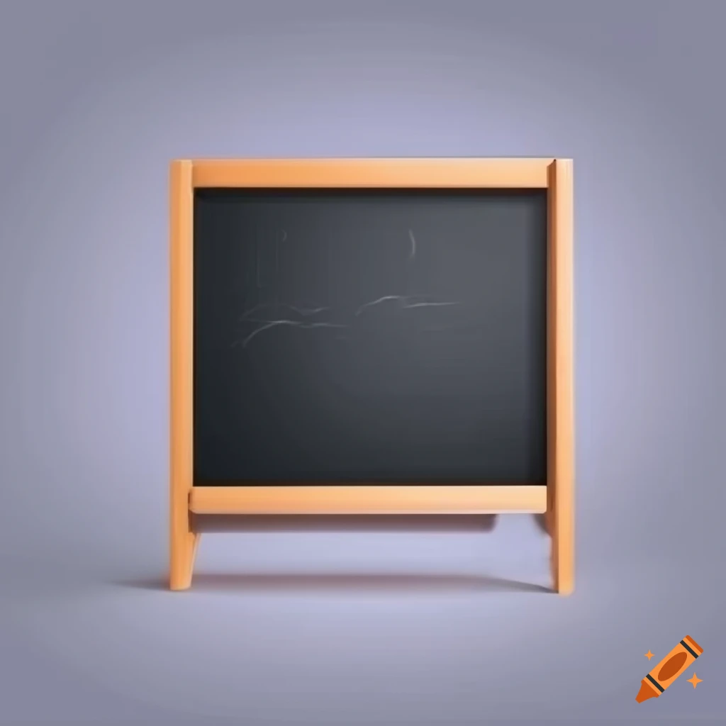 2D blackboard on white background