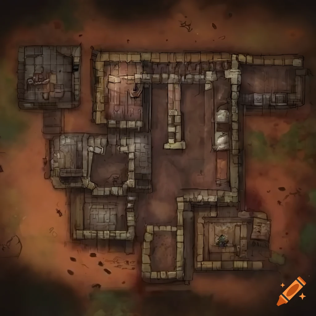 Topdown battle map for d&d game