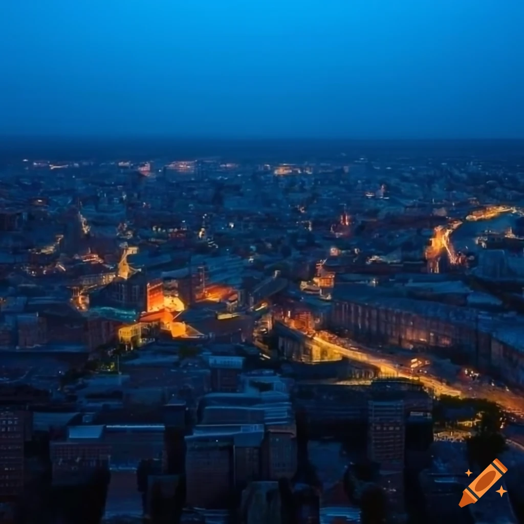 Sunset Over The City Of Meriwa Viewed From Above sunset-over-the-city-of-meriwa-viewed-from-above