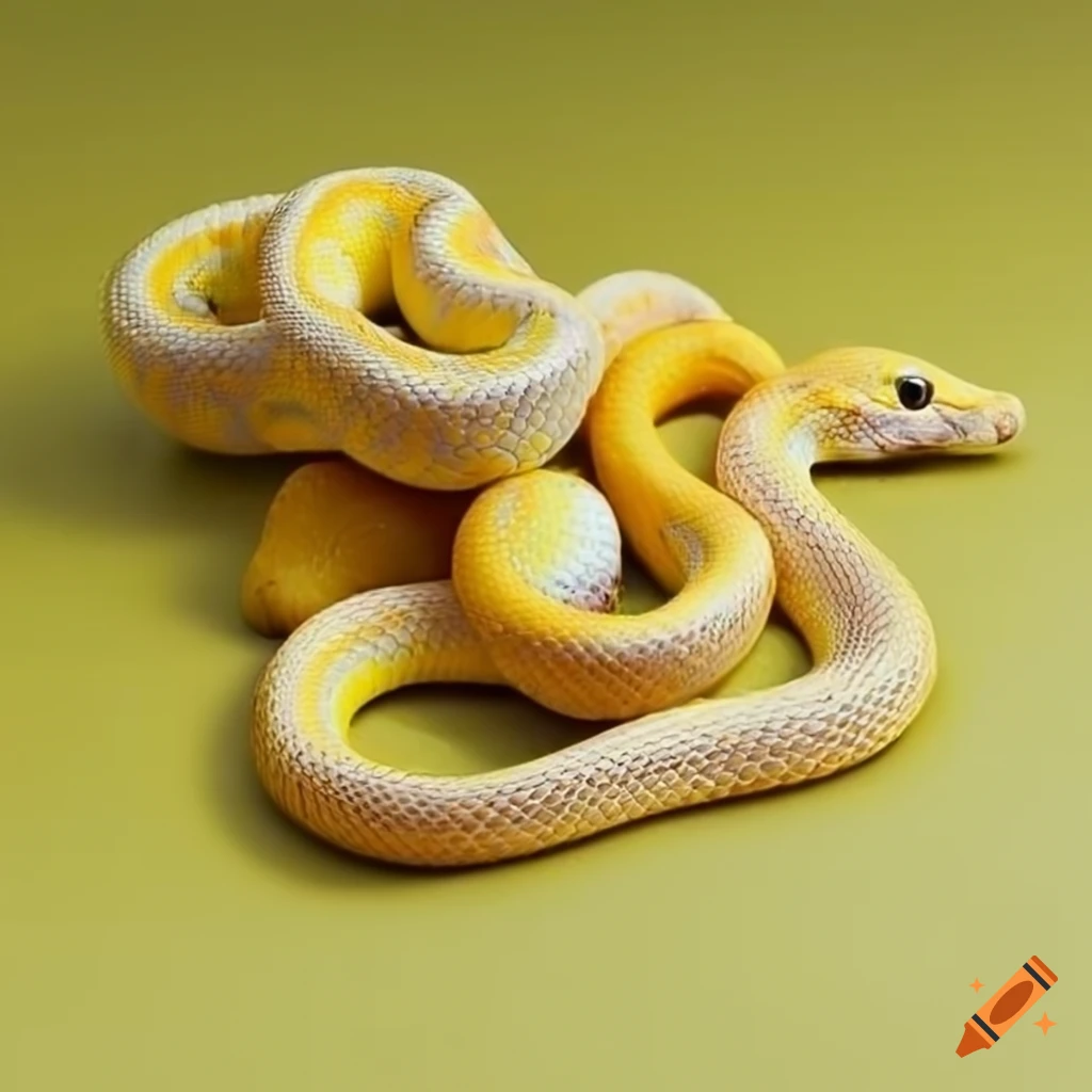 Artwork featuring a lemon and a snake on Craiyon