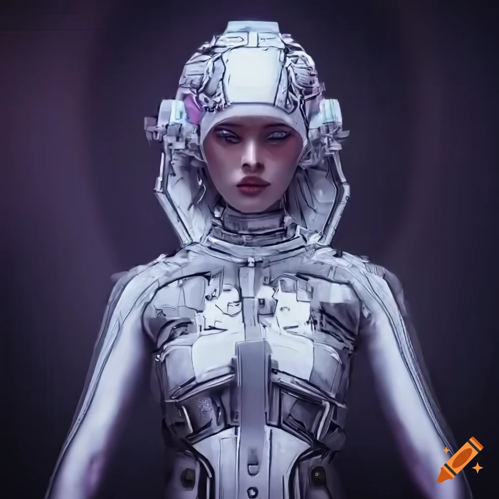 Big hip small waist female artwork illustration cyberpunk futuristic ...