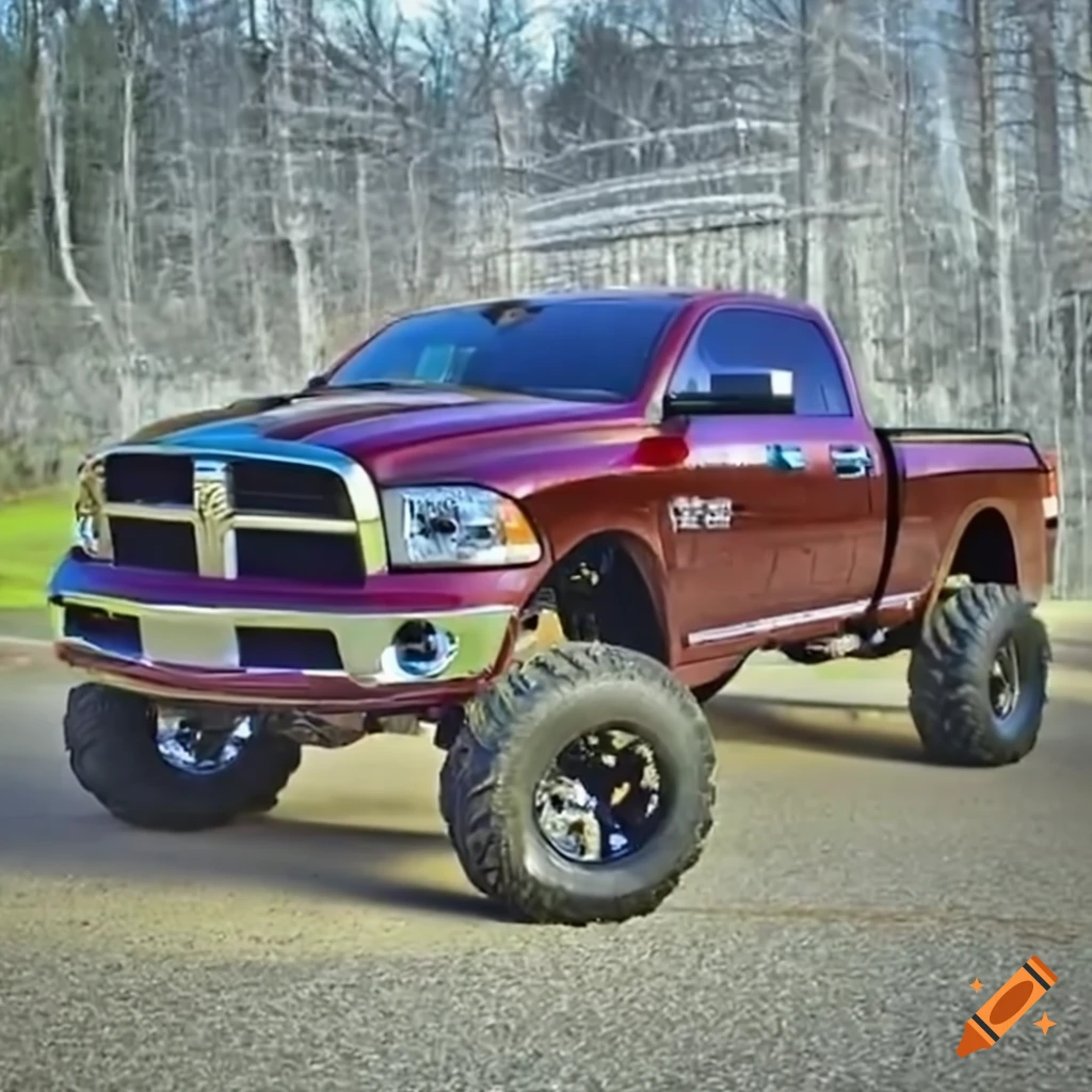 Black dodge ram 1500 express with 8 inch lift kit and custom rims