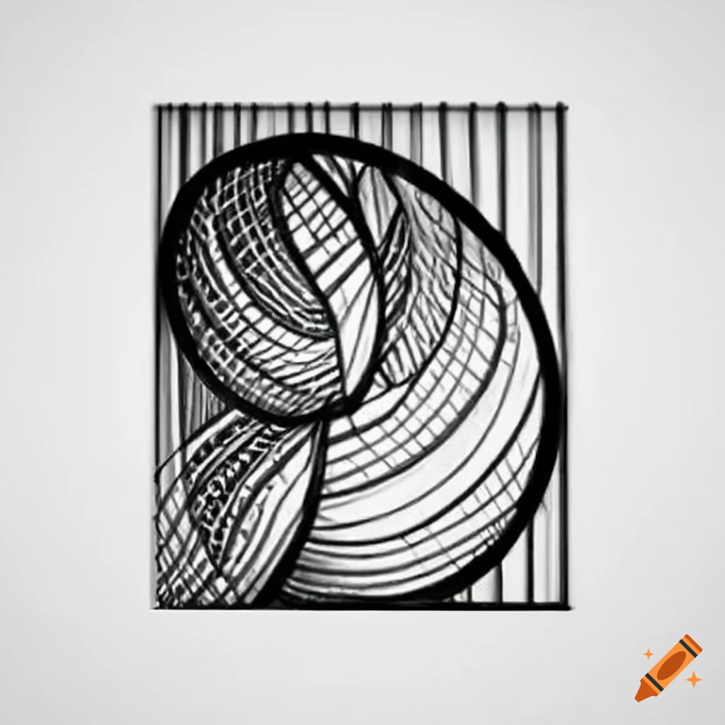 Geometric black and white artwork