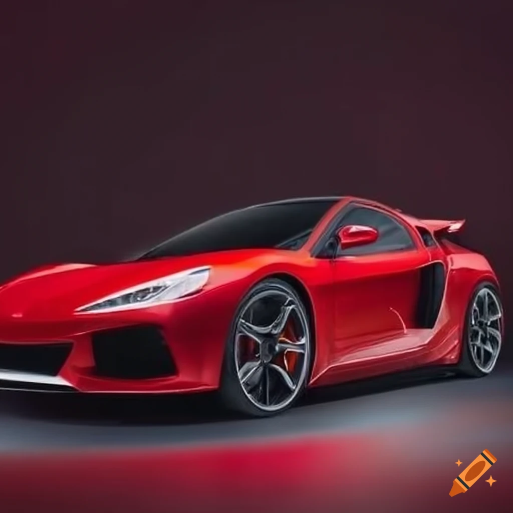 red sports car in profile view