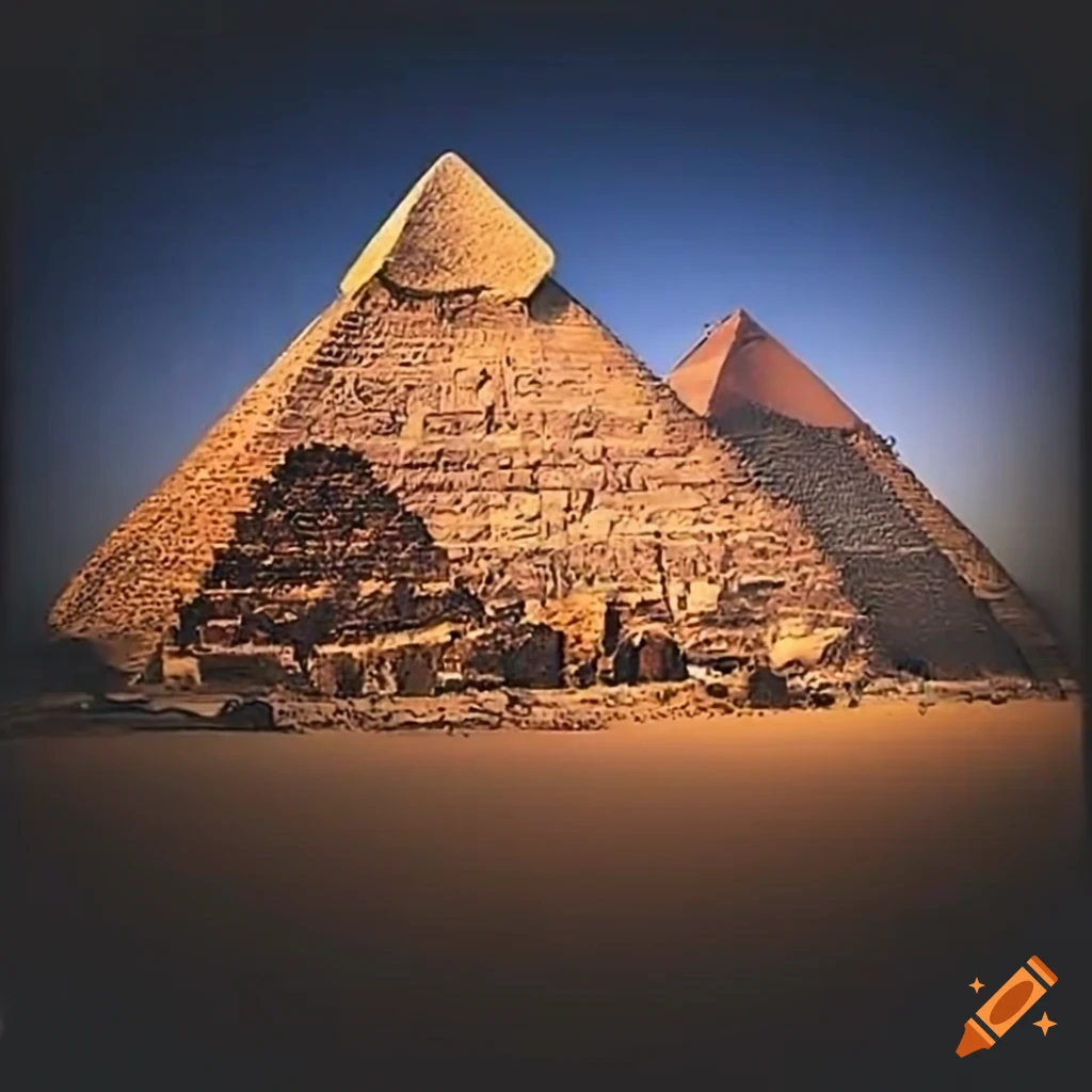 birthday card with pyramids of Egypt