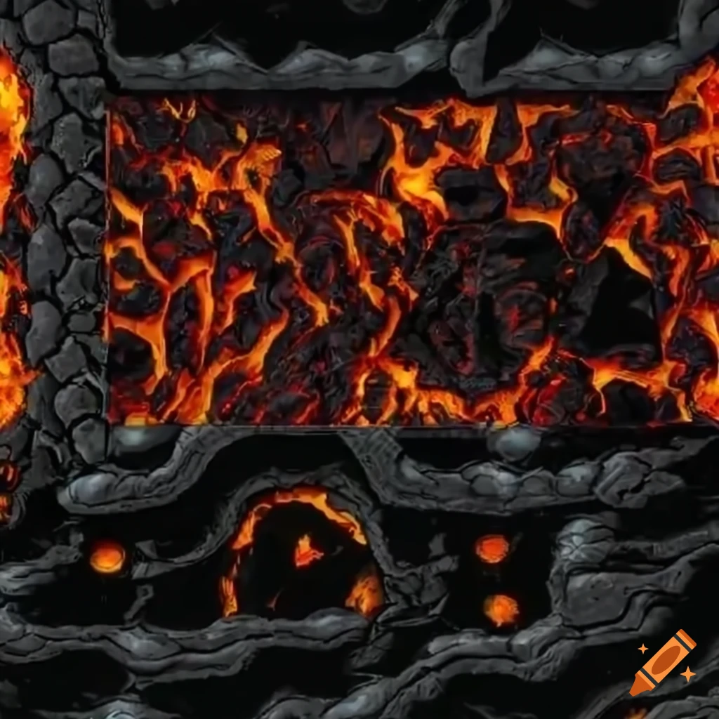 2D game with lava tiles
