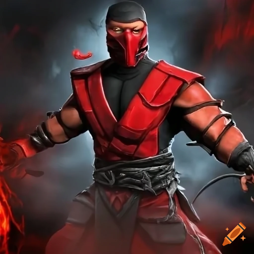 Red Ninja From Mortal Kombat On Craiyon