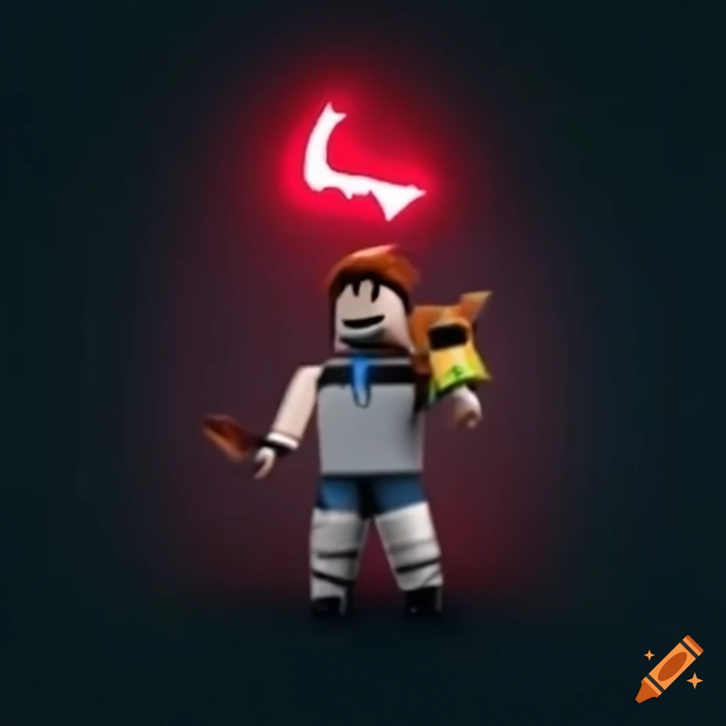 Roblox logo with a pfu logo on craiyon