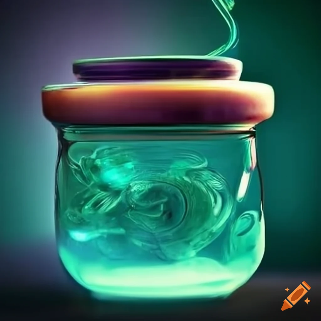 jar of glowing alien juice
