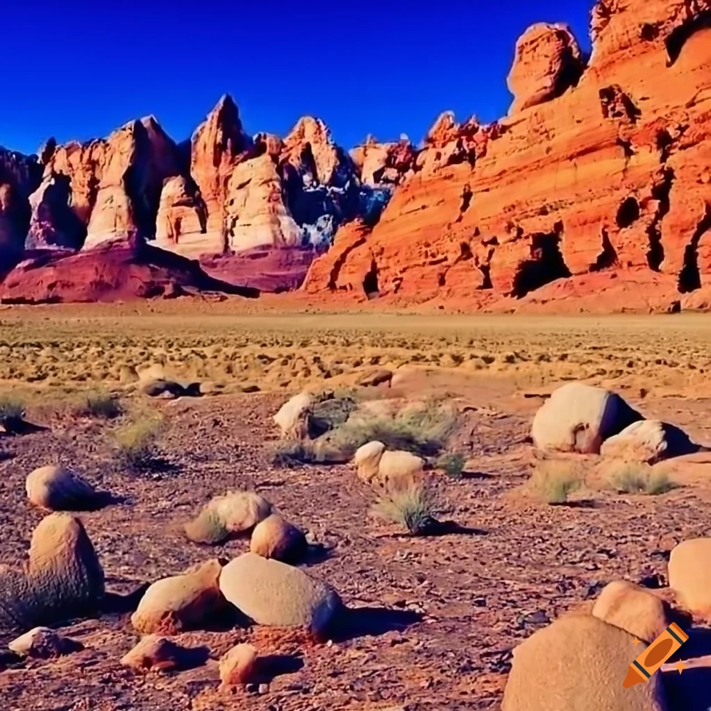 Stony Desert Landscape On Craiyon 5882