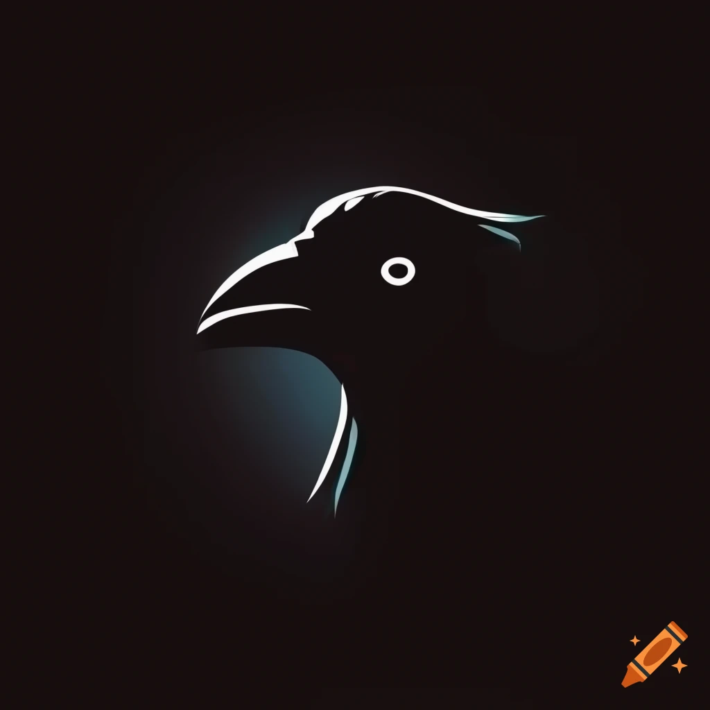 crow logo with bold lines