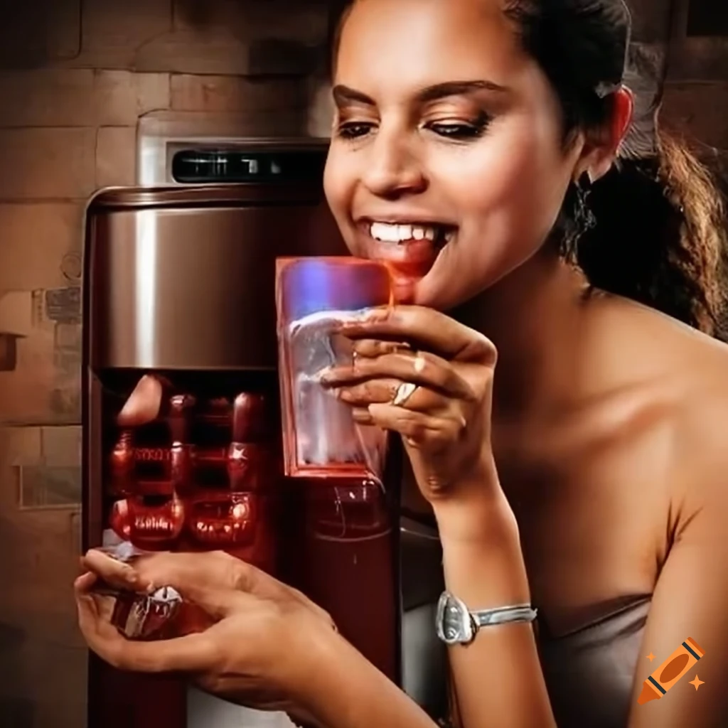 A water cooler in an office setting on Craiyon