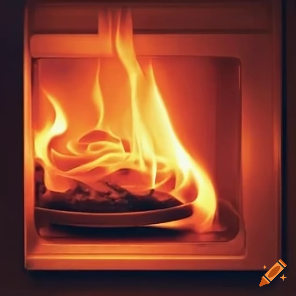 Microwave fire safety issue on Craiyon