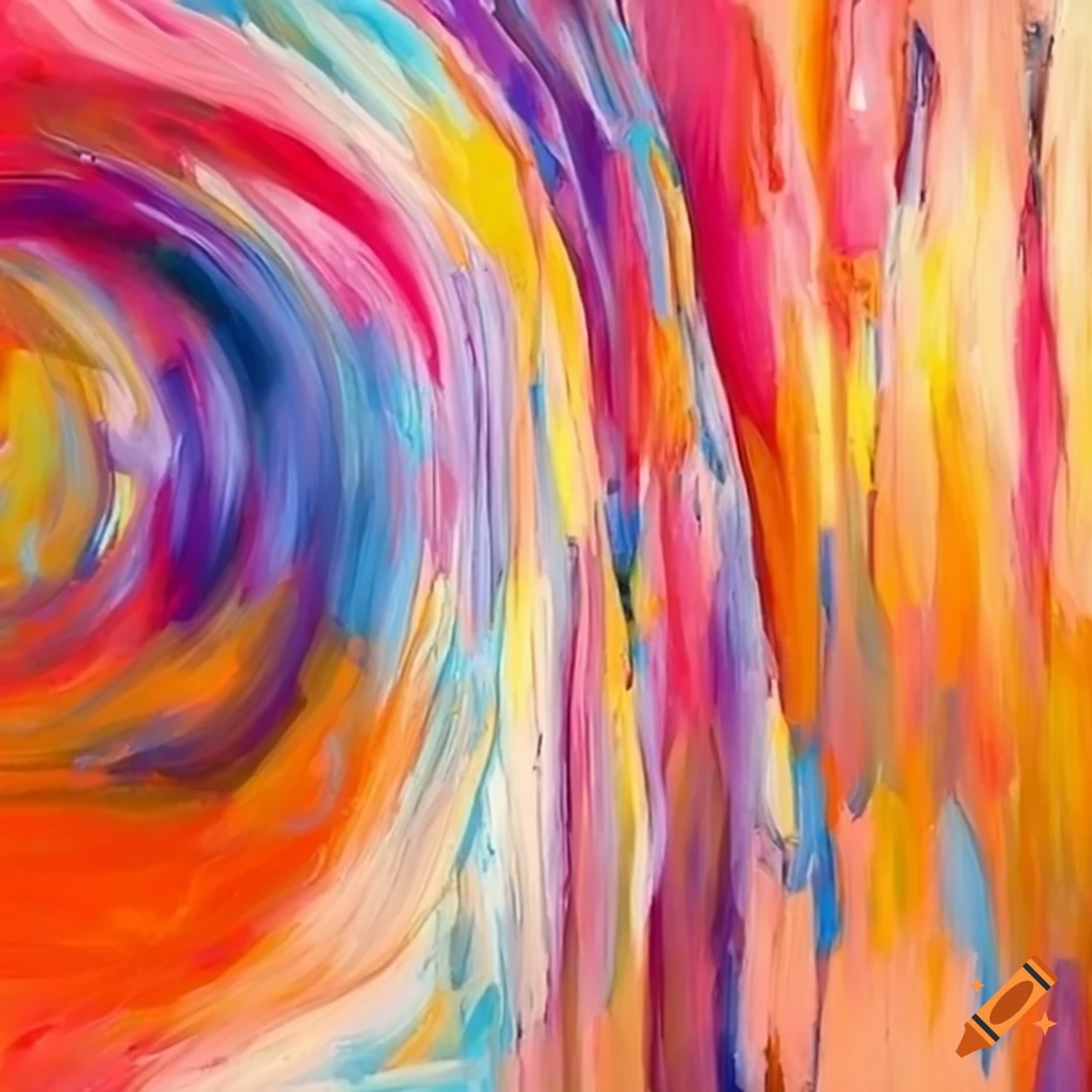 abstract painting with tunnel-like perspective