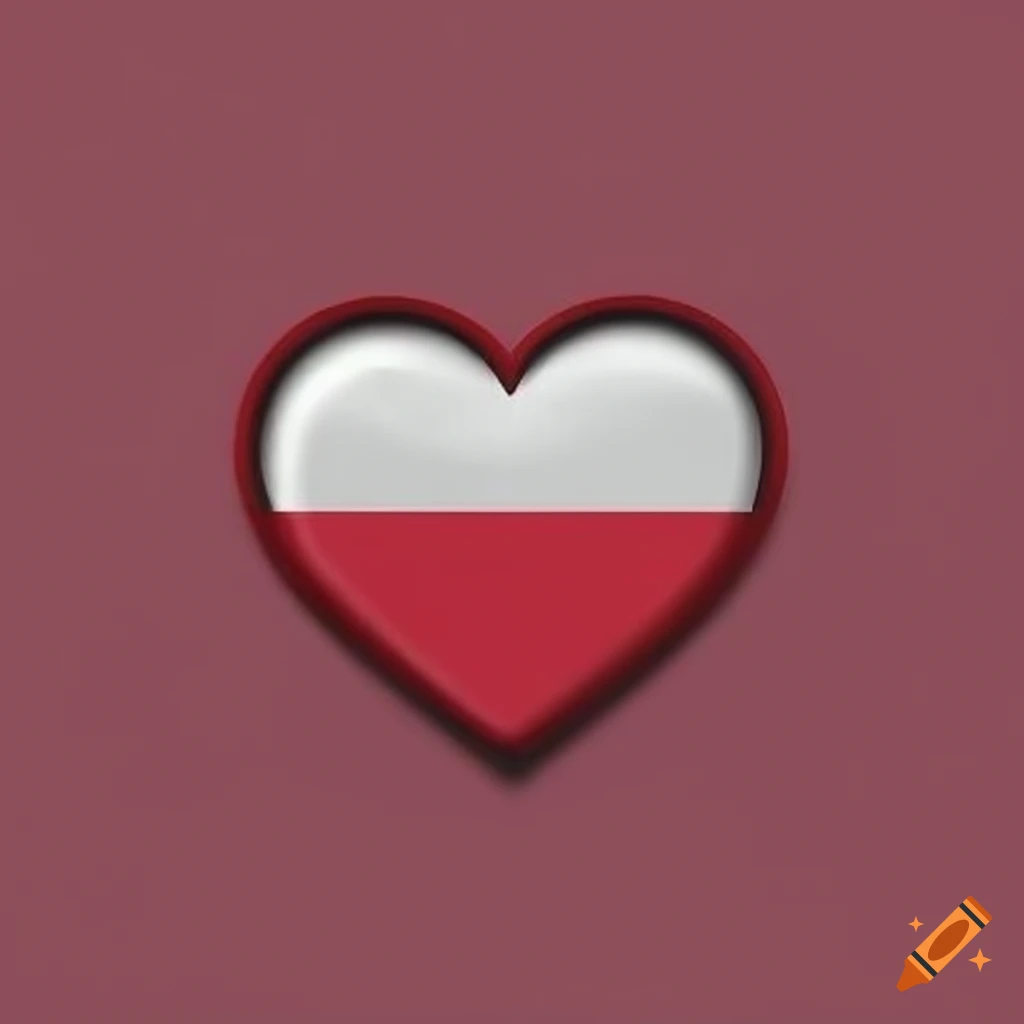 heart-shaped-polish-flag-with-red-outline-on-craiyon
