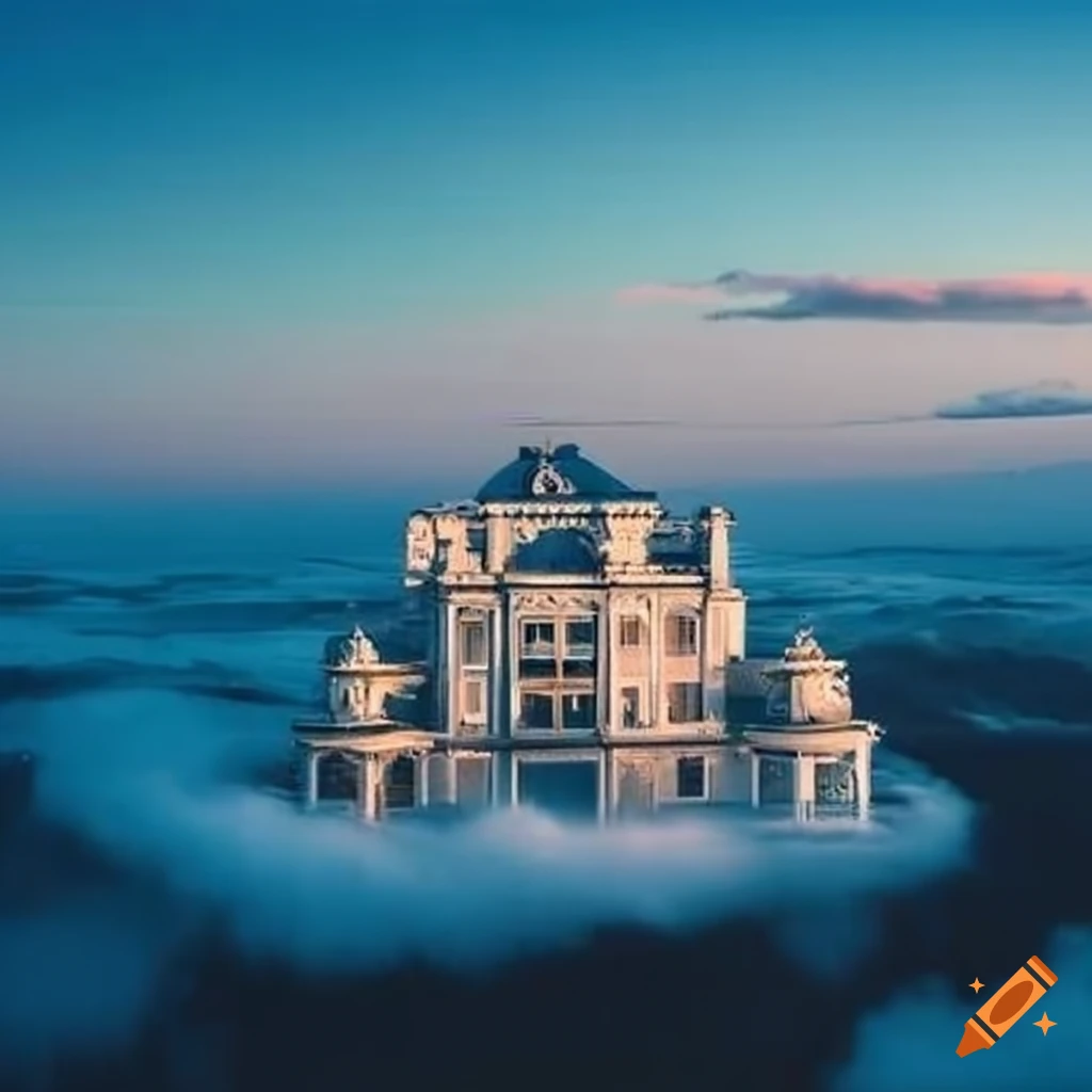 mansion on top of a cloud