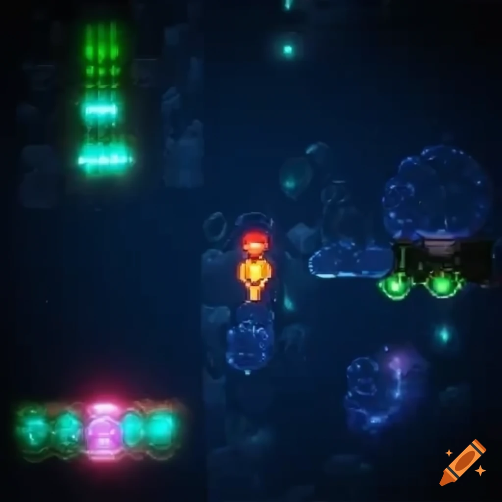 2D game layout map with bubbles