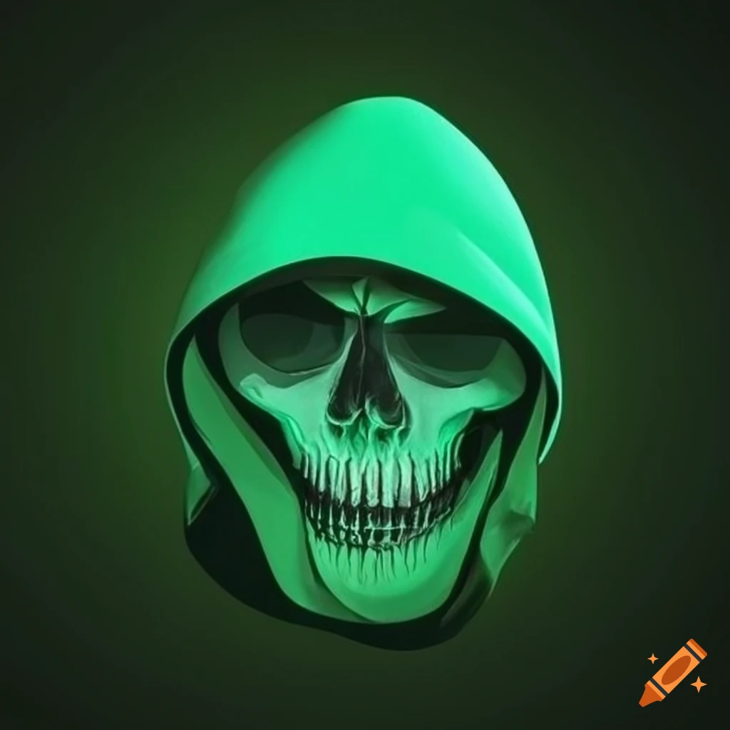 Green Hooded Skull Logo