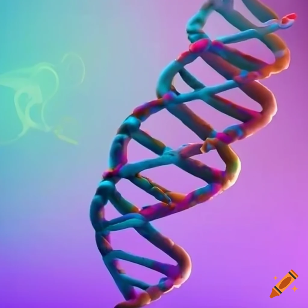 Illustration Of Swirling Dna In A School Setting On Craiyon
