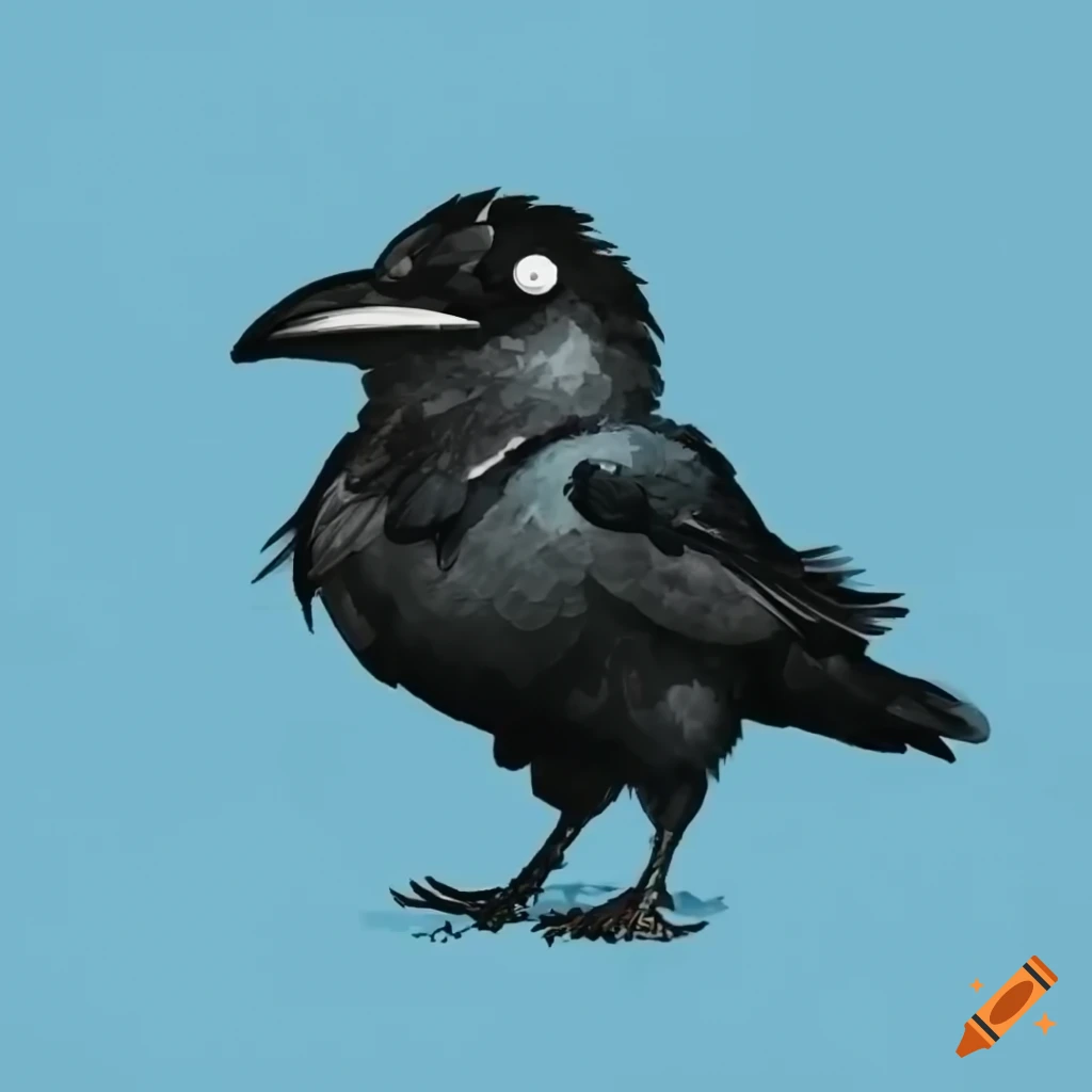 Crow Blackbird Raven Watercolor Nature Art Card - Laurie Rohner