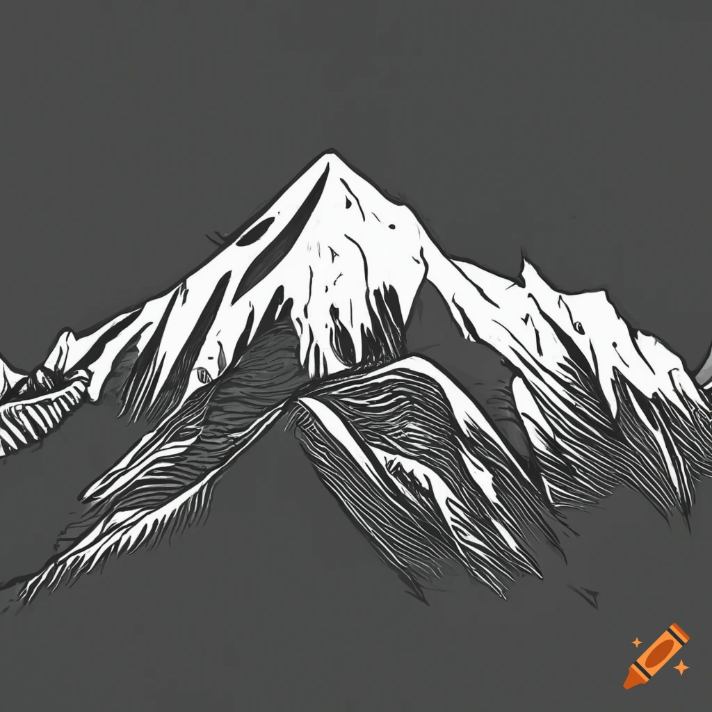 Drawing Aesthetics Line art Sketch - mountain range silhouette png download  - 2896*2896 - Free Transparent Drawing png Download. - Clip Art Library