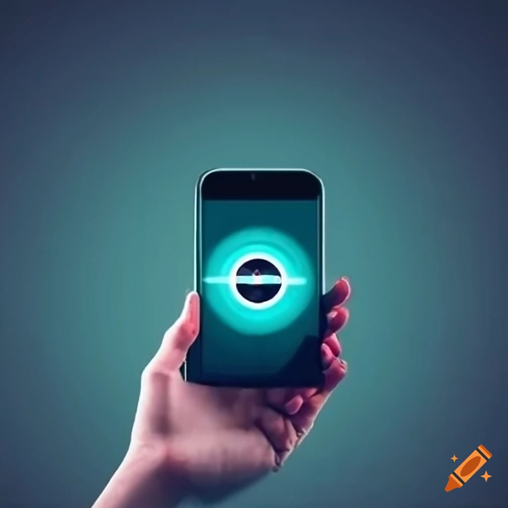person looking down at a loading phone screen