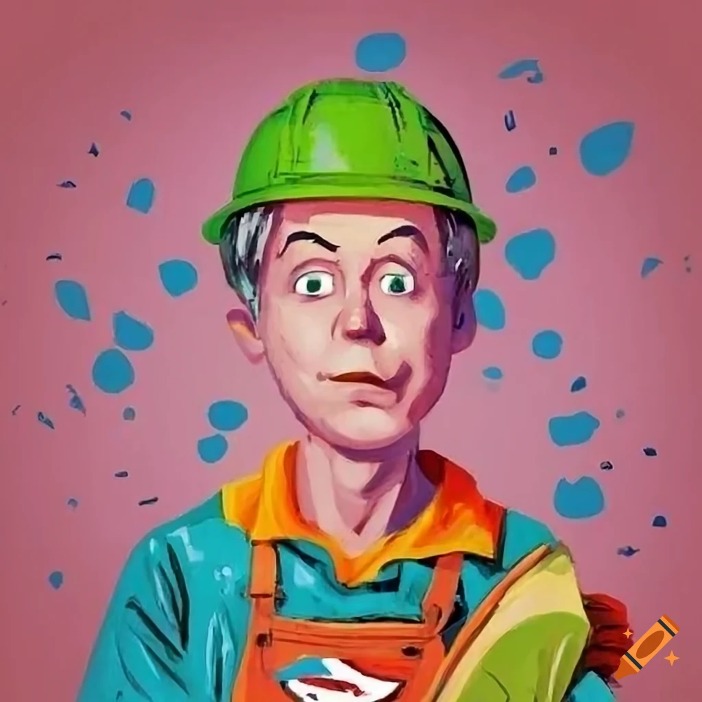 Cover art of the maintenance man video game on Craiyon