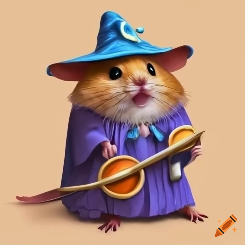 image of a hamster wizard