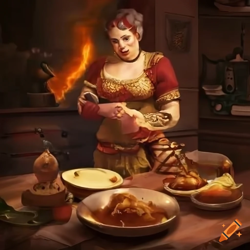 Fantasy cook character illustration