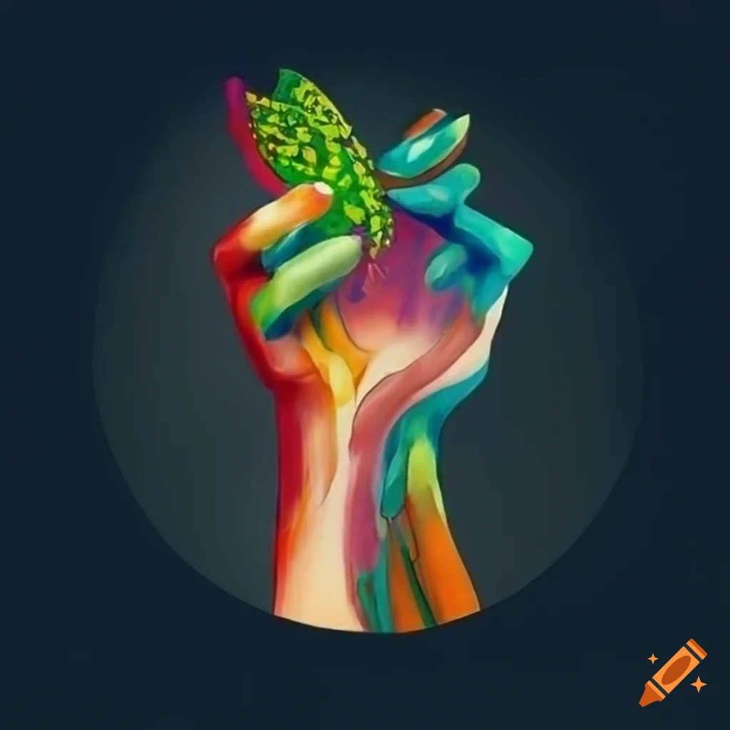 symbolic logo representing vegan and environmental unity