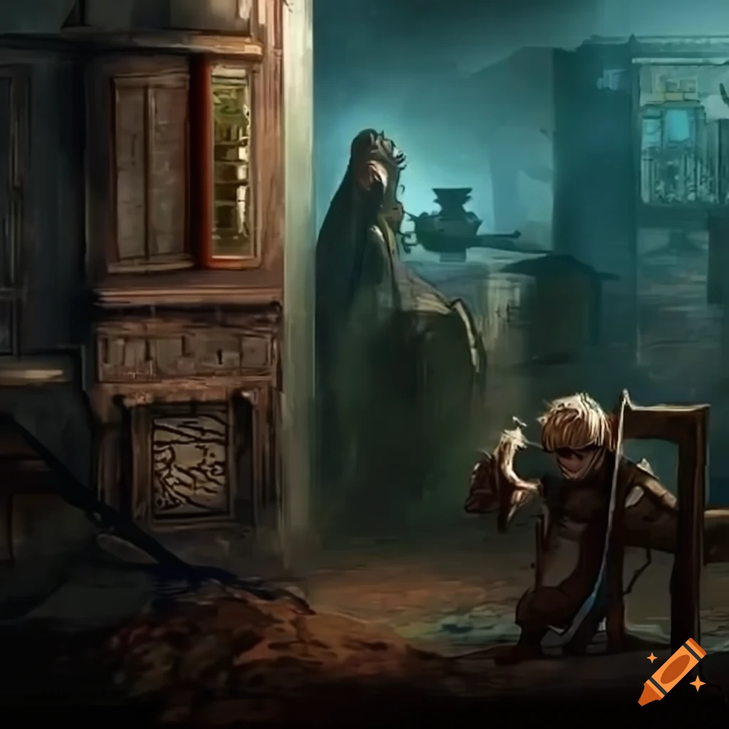 image of an investigation scene in an RPG game