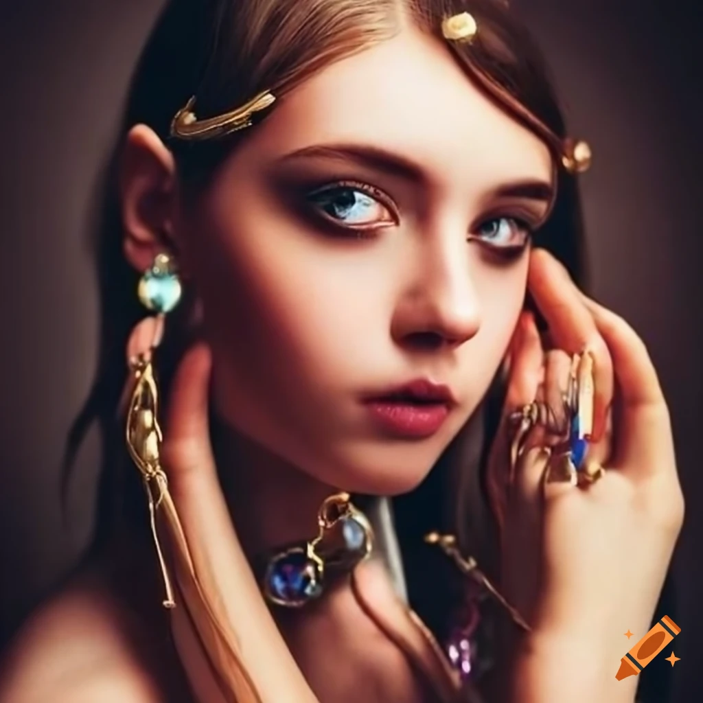 girl wearing elegant jewelry