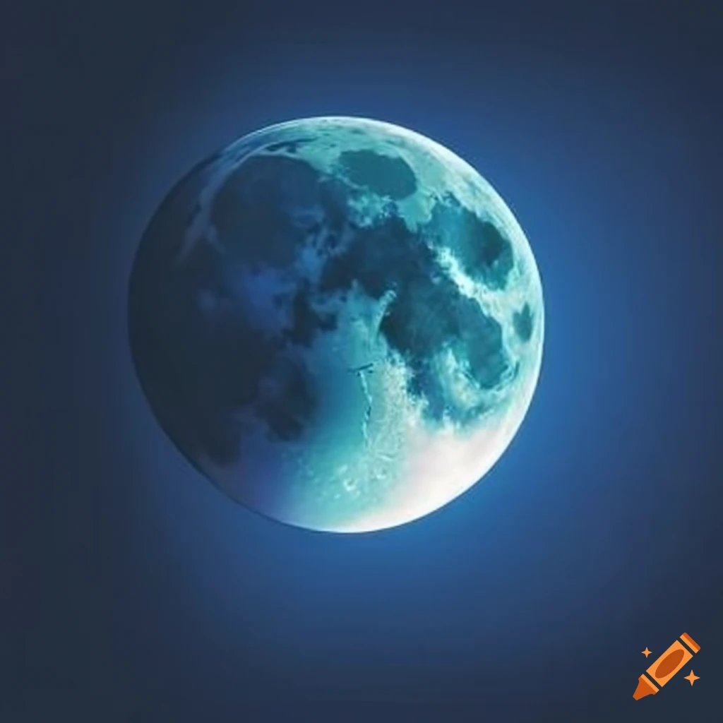 illustration of a blue moon