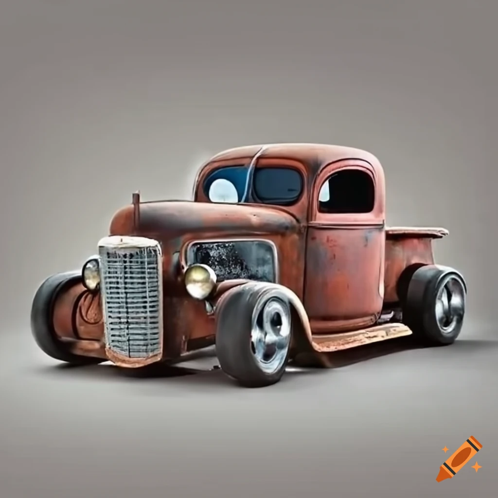 rustic chevy pickup truck at a vintage gas station